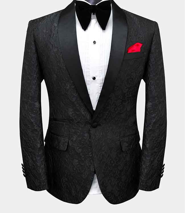 Black Paisley Tuxedo Jacket – A & T Men's Suits L.T.D